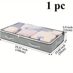 Versatile Under-Bed Storage Organizer with Reinforced Handles