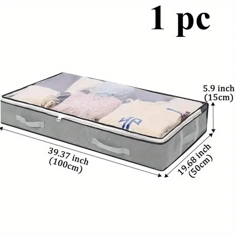 Versatile Under-Bed Storage Organizer with Reinforced Handles