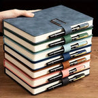 Vintage A5 Leatherbound Notebook with Personalized Soft Cover and Bookmark