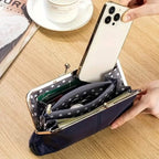 Vintage Chic Leather Clutch Lady Purse