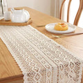 Vintage Farmhouse Style Crochet Lace Tablecloth
