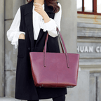 Vintage Leather Style Shopper Bag