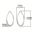 Vintage Pattern Large Hoop Earrings