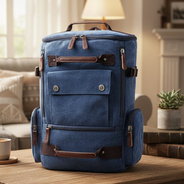 VINTAGECANVAS Backpack – Stylish & Functional with Laptop Compartment for Everyday Use & Adventure