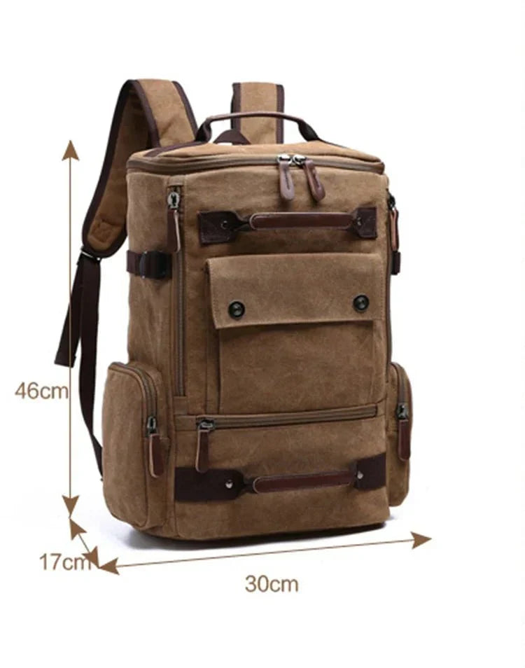 VINTAGECANVAS Backpack – Stylish & Functional with Laptop Compartment for Everyday Use & Adventure