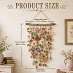 Crocheted Flower Wall Hanging with Tassels