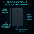 VoxiMini Discreet Voice Recorder With Voice Activation