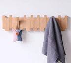 Wooden Wall Hooks for Jackets - Foldable & Handmade