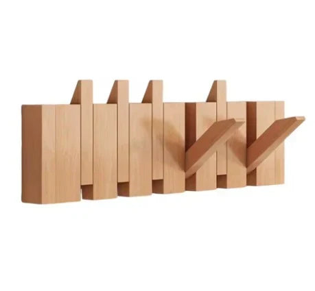 Wooden Wall Hooks for Jackets - Foldable & Handmade