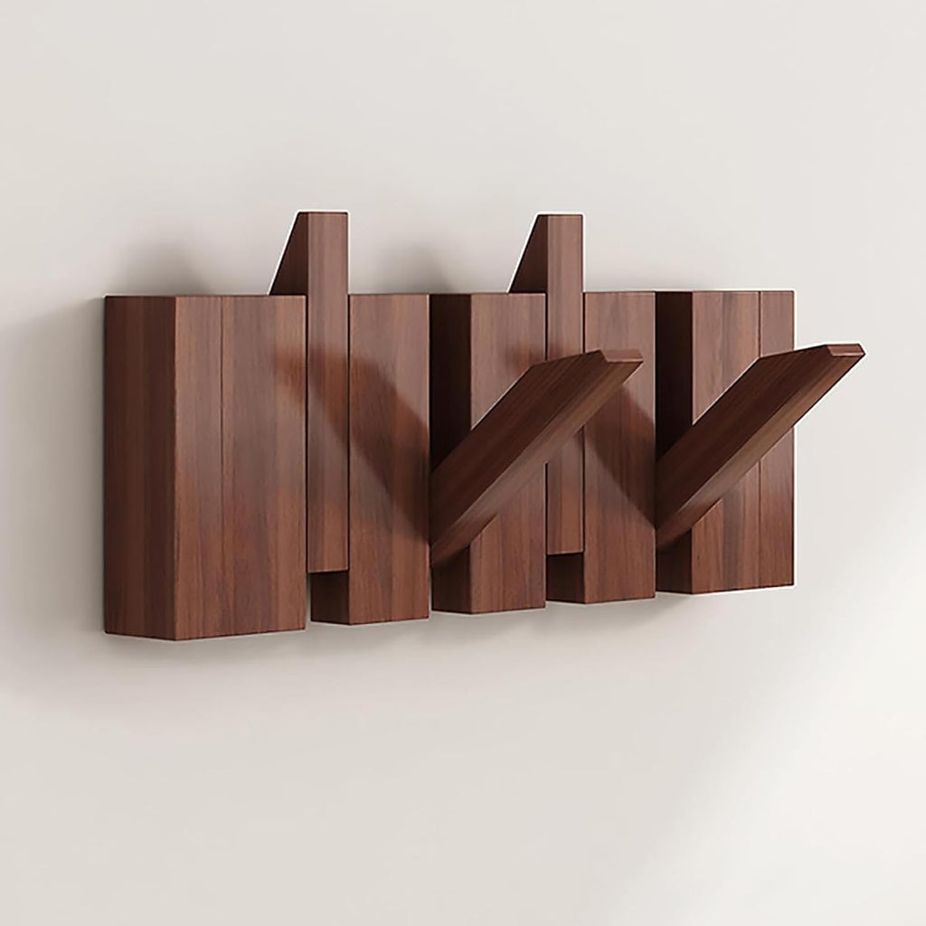 Wooden Wall Hooks for Jackets - Foldable & Handmade