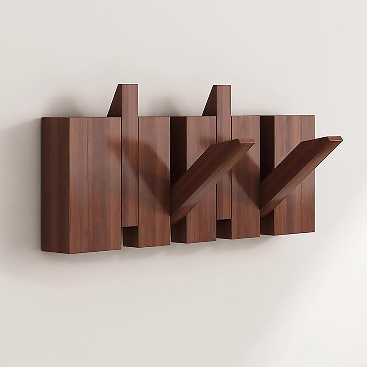 Wooden Wall Hooks for Jackets - Foldable & Handmade