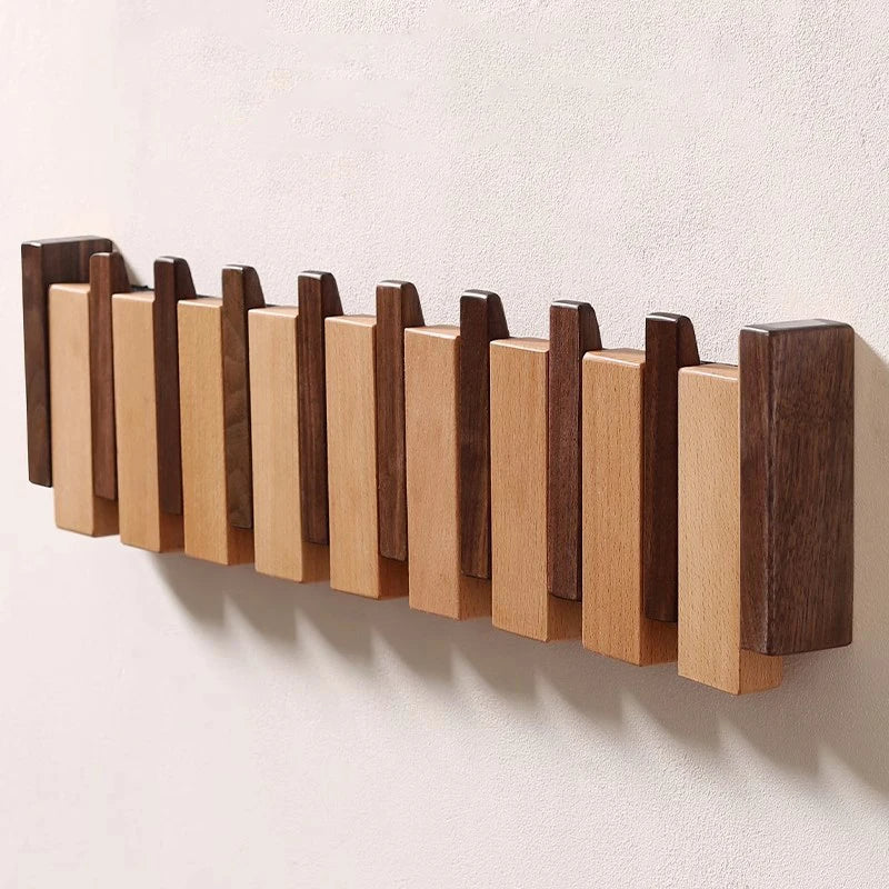 Wooden Wall Hooks for Jackets - Foldable & Handmade