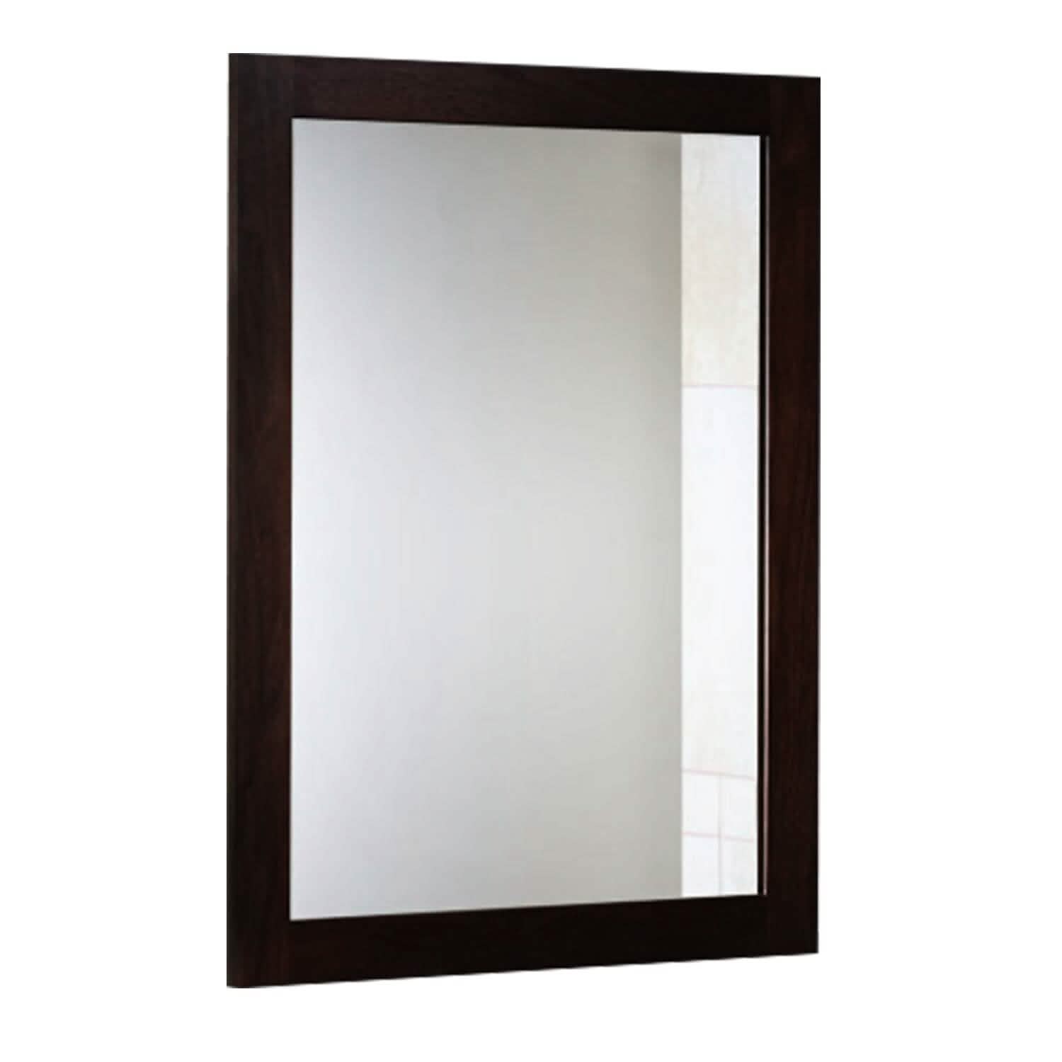 Wall Mount Mirror Wood-Like Frame Rectangle Modern Hanging Mirror