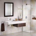 Wall Mount Mirror Wood-Like Frame Rectangle Modern Hanging Mirror