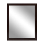 Wall Mount Mirror Wood-Like Frame Rectangle Modern Hanging Mirror