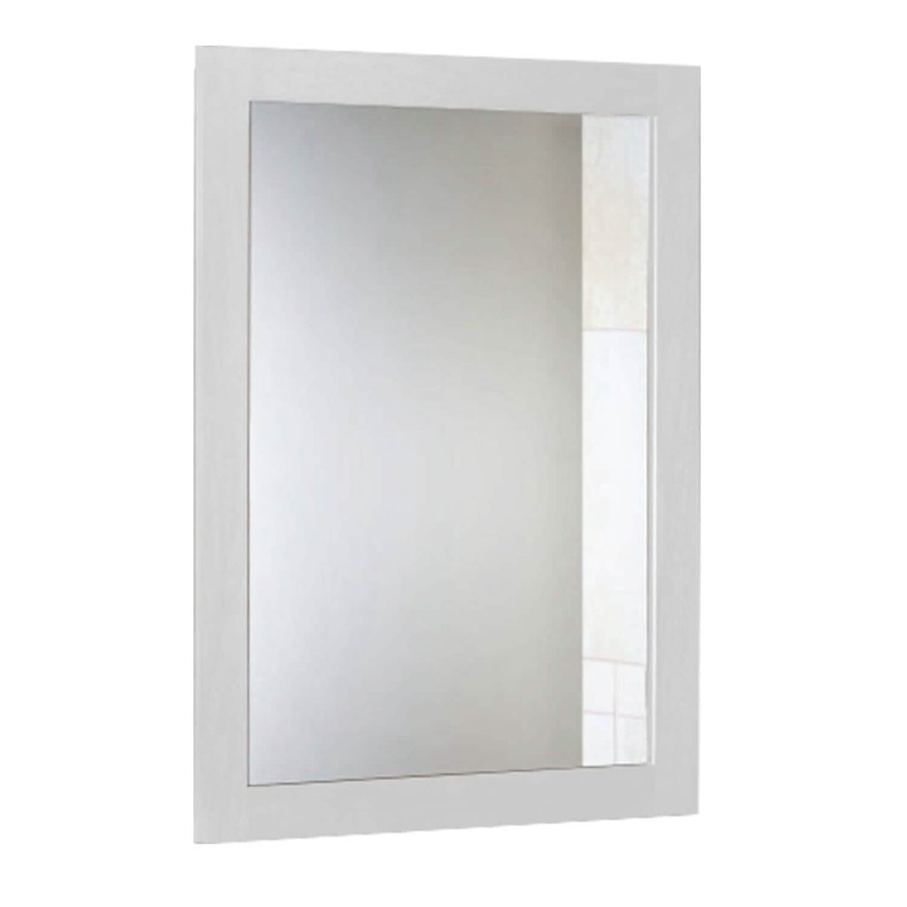 Wall Mount Mirror Wood-Like Frame Rectangle Modern Hanging Mirror
