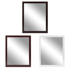 Wall Mount Mirror Wood-Like Frame Rectangle Modern Hanging Mirror