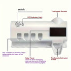 Wall Mounted 4 Slot Toothbrush UV Disinfection Device