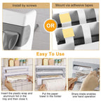 Wall Mounted Kitchen Roll Dispenser with Cutter