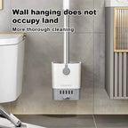 Wall Mounted Long Handle Toilet Cleaning Brush With Holder