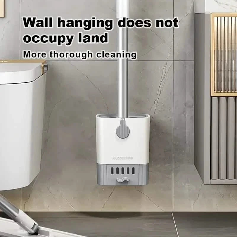Wall Mounted Long Handle Toilet Cleaning Brush With Holder