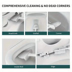 Wall-Mounted Toilet Brush Holder with Long Handle