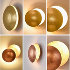 Wall Sconce - Modern Scandinavian Art in the Shape of an Eclipse.