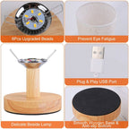 Warm White Nightstand Lamp USB Plug Modern Lantern