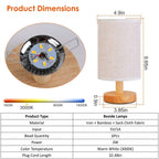 Warm White Nightstand Lamp USB Plug Modern Lantern