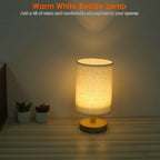 Warm White Nightstand Lamp USB Plug Modern Lantern