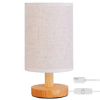 Warm White Nightstand Lamp USB Plug Modern Lantern