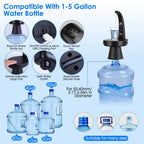 Water Bottle Dispenser USB Rechargeable Mini Water Jug for 1-5 Gallon Water Jugs