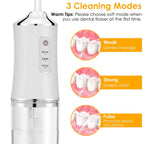 Water Flosser Cordless Dental Oral Irrigator Waterproof Teeth Cleaner