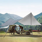 Waterproof Camping Tarp Kit Tent Canopy Awning Portable Rain Fly