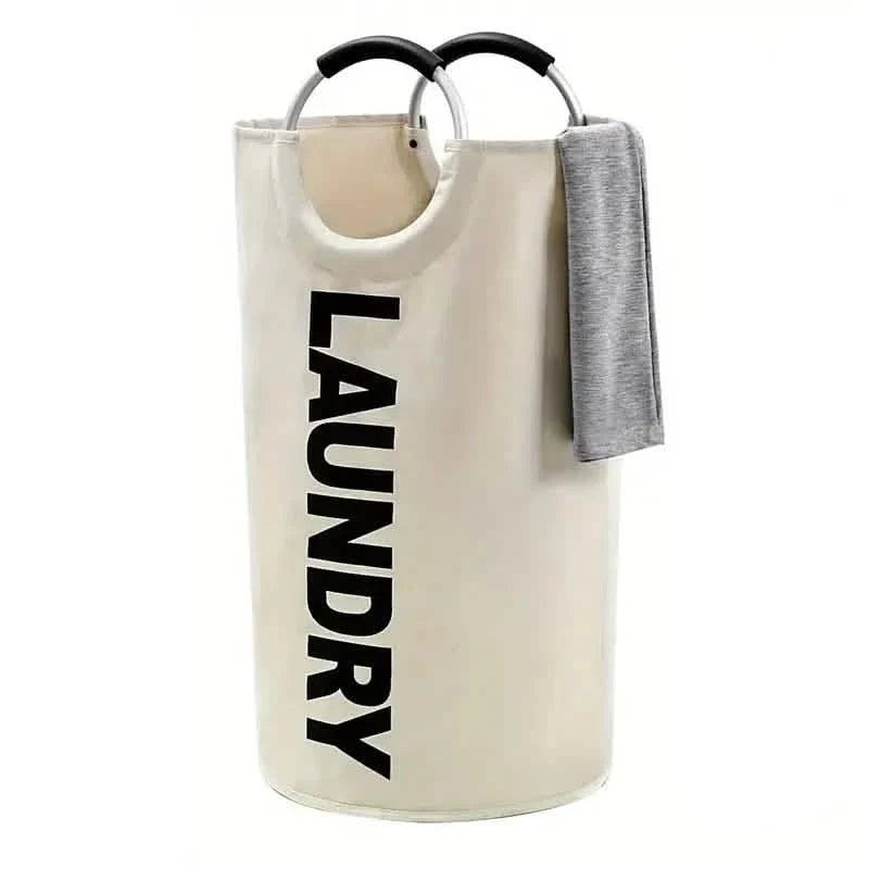 Waterproof Collapsible Clothes Hamper Laundry Basket With Padded Handles