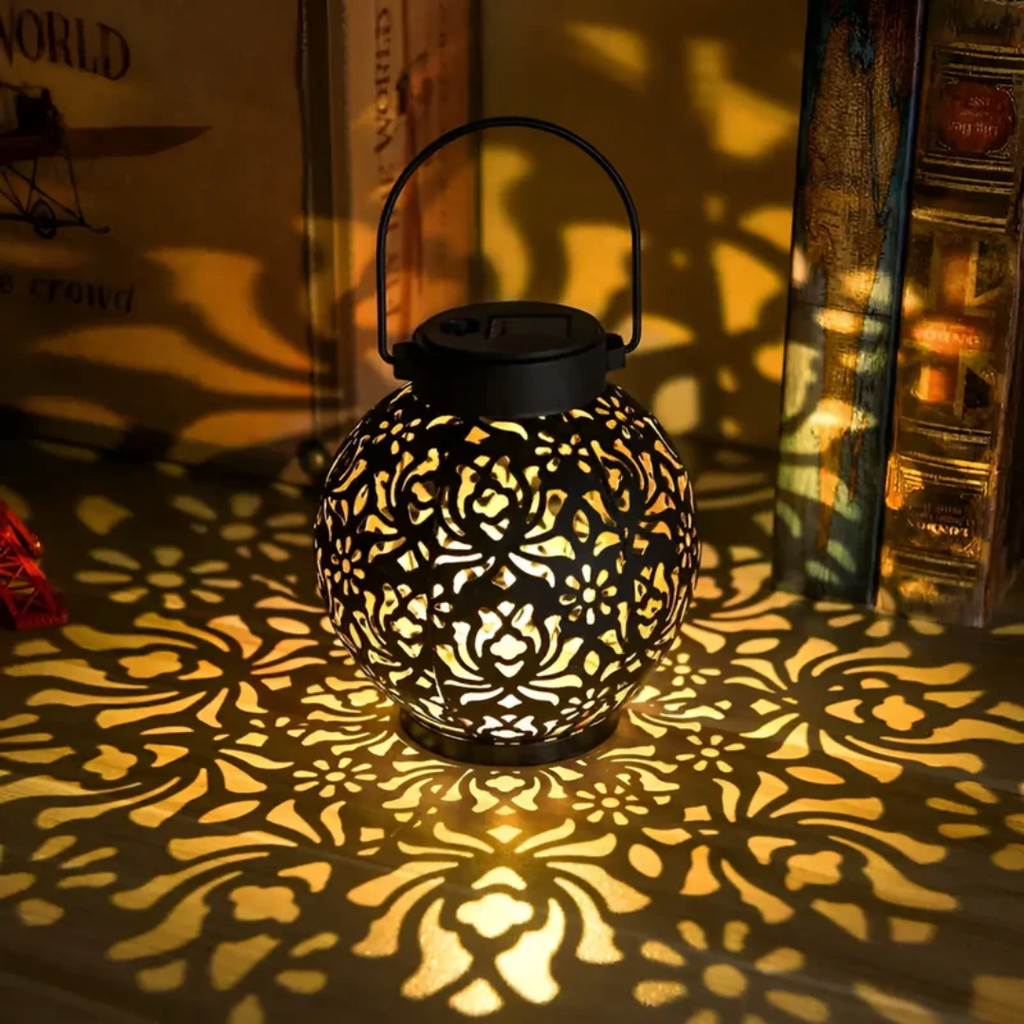 Solar Powered Outdoor Hanging Lantern - Waterproof LED