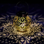 Solar Powered Outdoor Hanging Lantern - Waterproof LED
