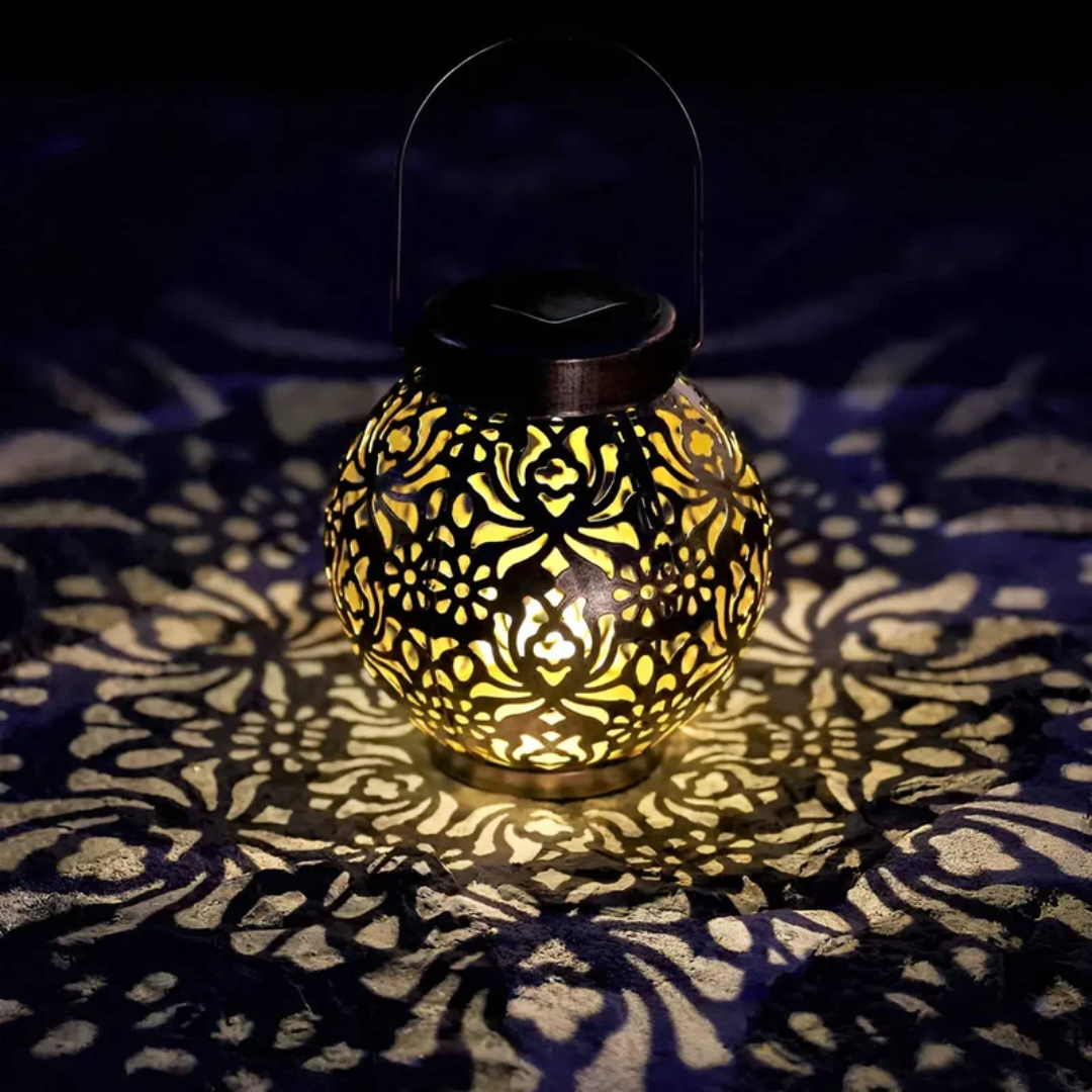 Solar Powered Outdoor Hanging Lantern - Waterproof LED