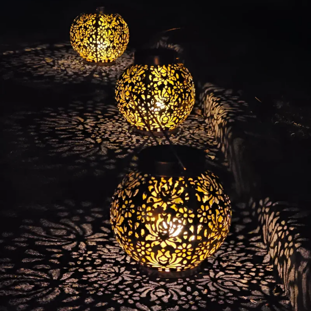 Solar Powered Outdoor Hanging Lantern - Waterproof LED