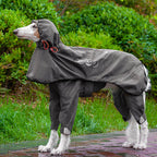 Waterproof Raincoat for Dogs with Four Legs and Reflective Pattern Hood