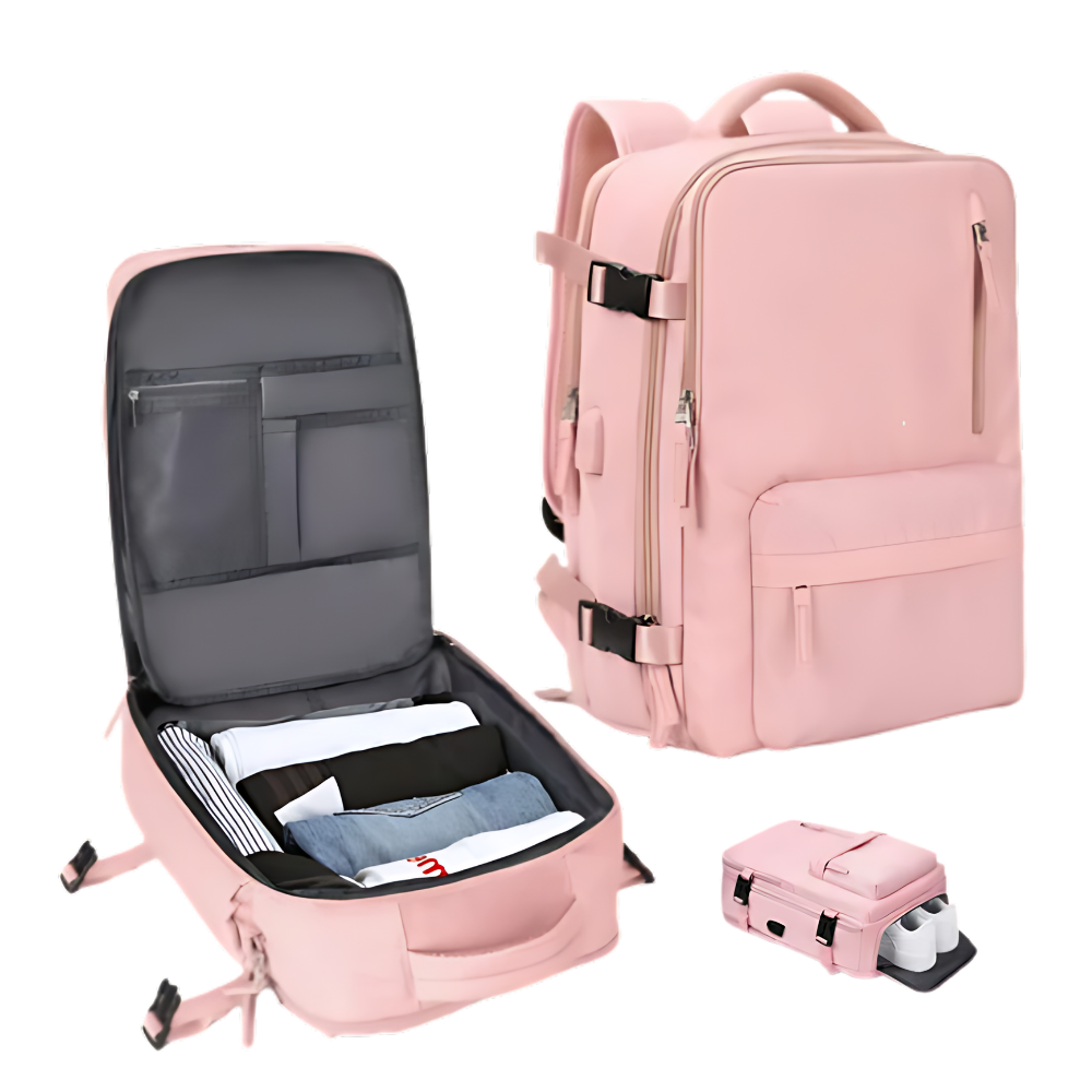 Waterproof Travel Backpack with Integrated USB Charger