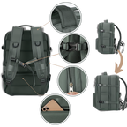 Waterproof Travel Backpack with Integrated USB Charger
