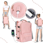 Waterproof Travel Backpack with Integrated USB Charger