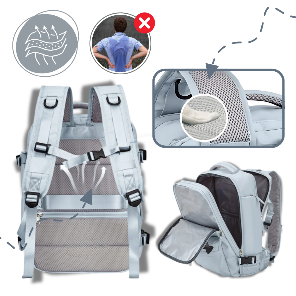 Waterproof Travel Backpack with Integrated USB Charger