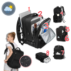 Waterproof Travel Backpack with Integrated USB Charger