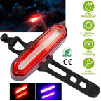Waterproof USB Rechargeable LED Bicycle Tail Warning Lamp