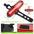 Waterproof USB Rechargeable LED Bicycle Tail Warning Lamp
