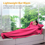 Wearable Fleece Blanket with Sleeves