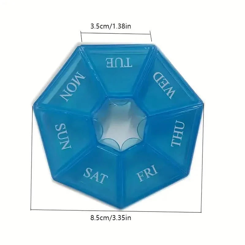 Weekly Rainbow Pill Box - 7-Grid Thickened Pill Storage Box