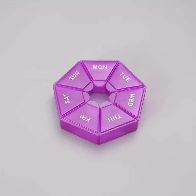 Weekly Rainbow Pill Box - 7-Grid Thickened Pill Storage Box